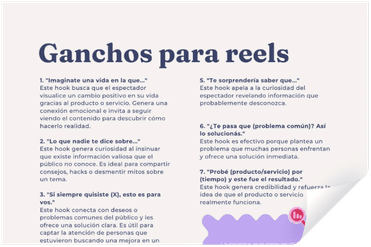 Plantillas de Hooks para reels