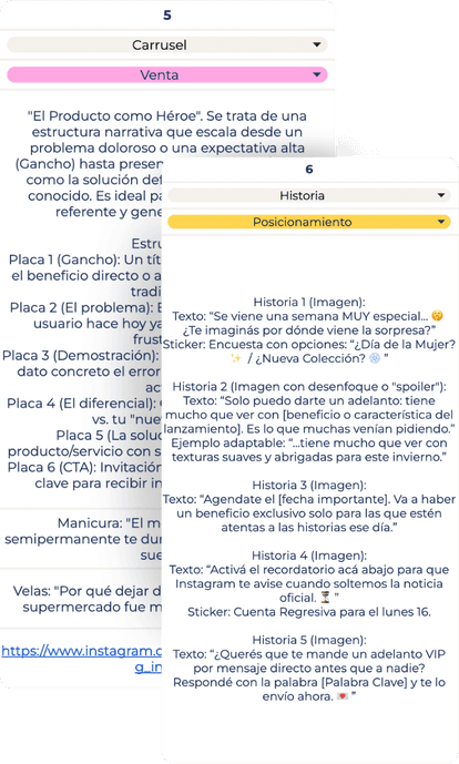 Calendario de Contenidos · By Nati Guida